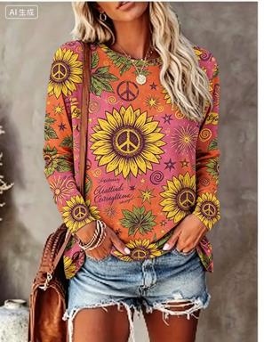 Winter Clothing For Women - Maglietta a Maniche Lunghe da Donna