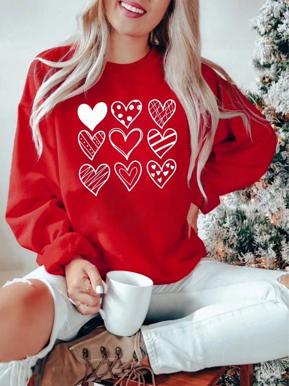 Winter Clothing Drawing - Linee semplici Disegno a cuore Stampa
