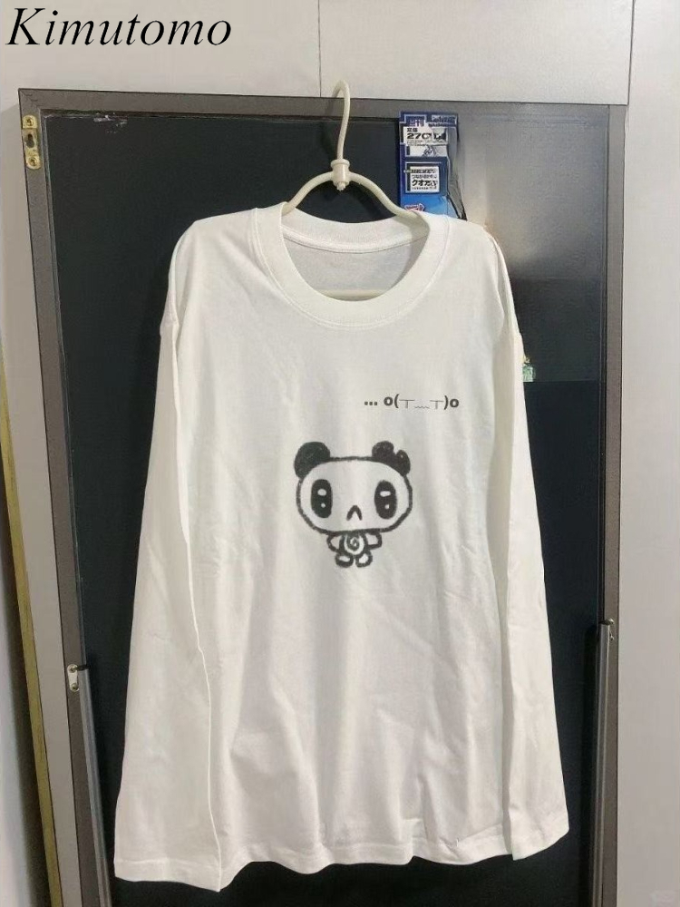Winter Clothing For Women - Kimutomo T-shirt da donna Cartoon stampato